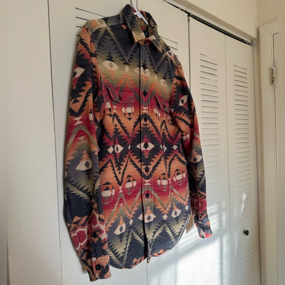 Vintage Polo Ralph Lauren RL RRL Wool Flannel Shirt Navajo Aztec Kanye Yeezy YZY - Picture 9 of 16